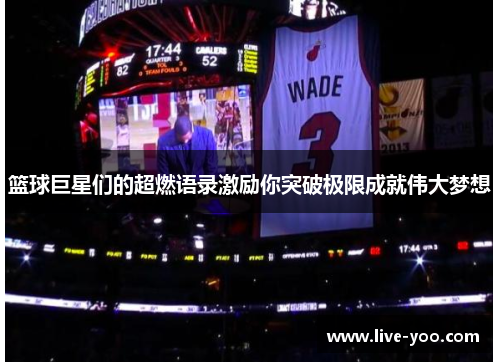 篮球巨星们的超燃语录激励你突破极限成就伟大梦想