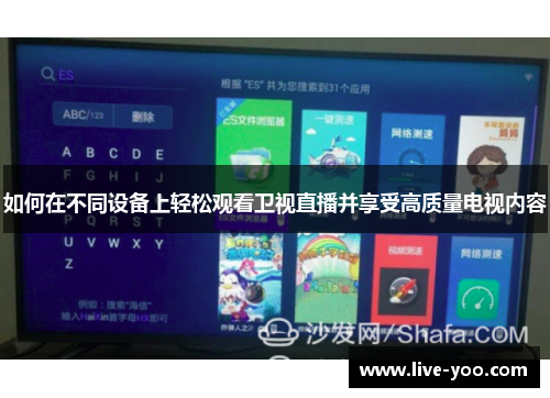 如何在不同设备上轻松观看卫视直播并享受高质量电视内容